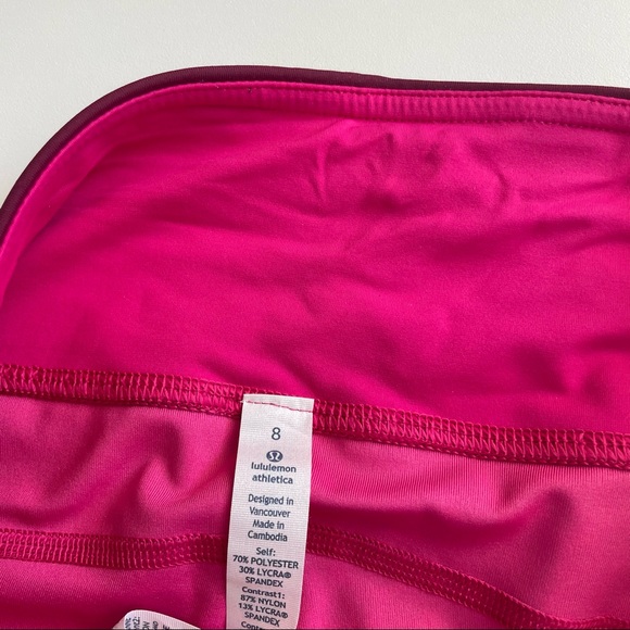 NWT Lululemon Run Top Speed Crop Size 8 Pink Ace Dot - Picture 6 of 9
